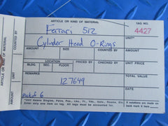 Ferrari 512 M 512 TR cylinder head O-rings gaskets New OEM #4427
