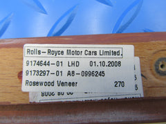Rolls Royce Phantom left quarter panel interior wood trim #6045