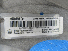 Maserati Quattroporte GTS rear differential 2.93 ratio #8434