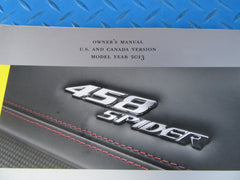 Ferrari 458 Spider owner's service manual and handbooks #2980