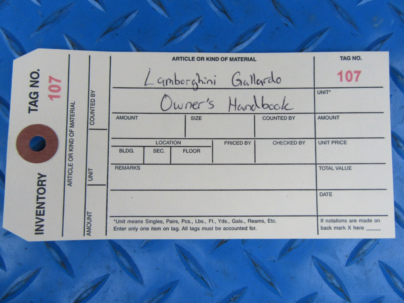 Lamborghini Gallardo Spyder owner's handbook #0107