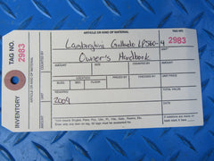 Lamborghini Gallardo LP560-4 owner's handbook #2983