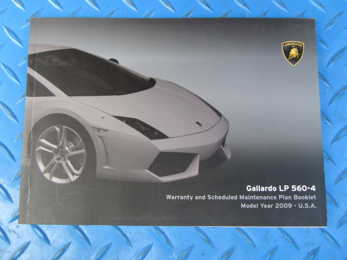 Lamborghini Gallardo LP560-4 warranty and scheduled maintenance booklet #0102