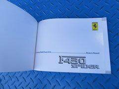 Ferrari 430 F430 Spider owner's manual #0105