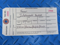 Ferrari 360 430 599 612 infotainment booklet in Italian German English French #2995