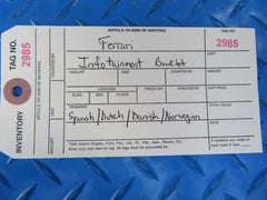 Ferrari 360 430 599 612 infotainment booklet in Spanish Dutch Danish Norwegian #2985