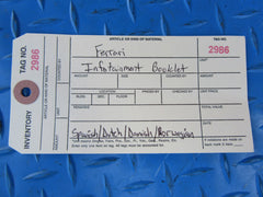 Ferrari 360 430 599 612 infotainment booklet in Spanish Dutch Danish Norwegian #2986