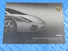 Lamborghini Gallardo warranty and scheduled maintenance plan booklet #2987