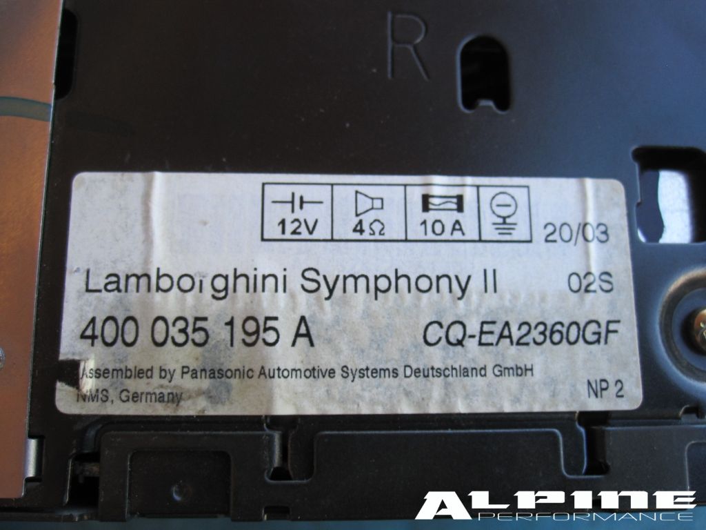 Lamborghini Gallardo radio CD player