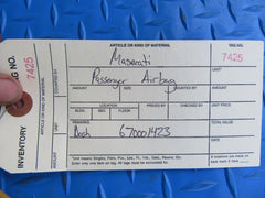 Maserati Ghibli Quattroporte passenger side dashboard airbag #7425