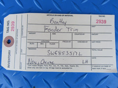 Bentley Continental GT GTC left fender chrome trim NEW OEM #2939