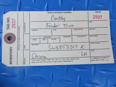 Bentley Continental GT GTC left fender chrome trim #2937