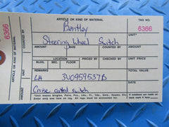 Bentley Flying Spur GT GTC left steering wheel switch #6366