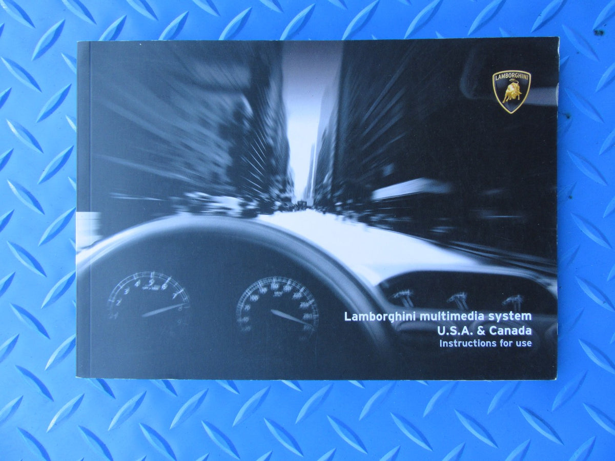 Lamborghini USA Canada multimedia system booklet #2981