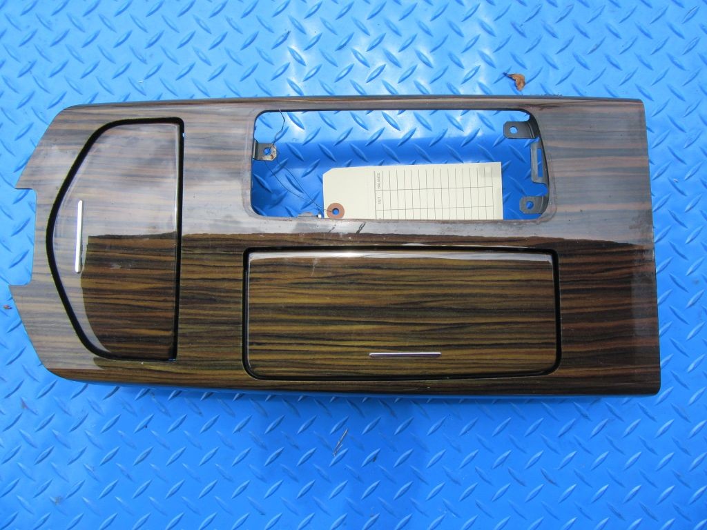 Maserati Ghibli Quattroporte center console compartment trim panel gloss wood #8487