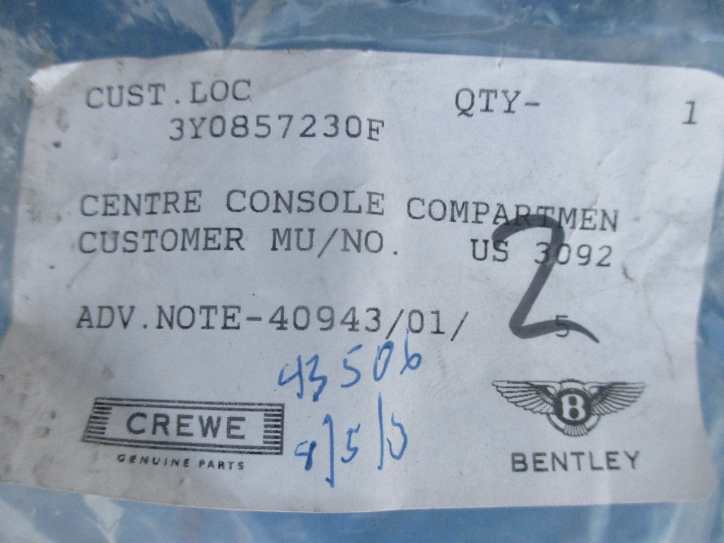 Bentley Mulsanne center console sliding tray bracket #5073