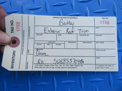 Bentley Continental GT right upper window chrome roof trim #1755