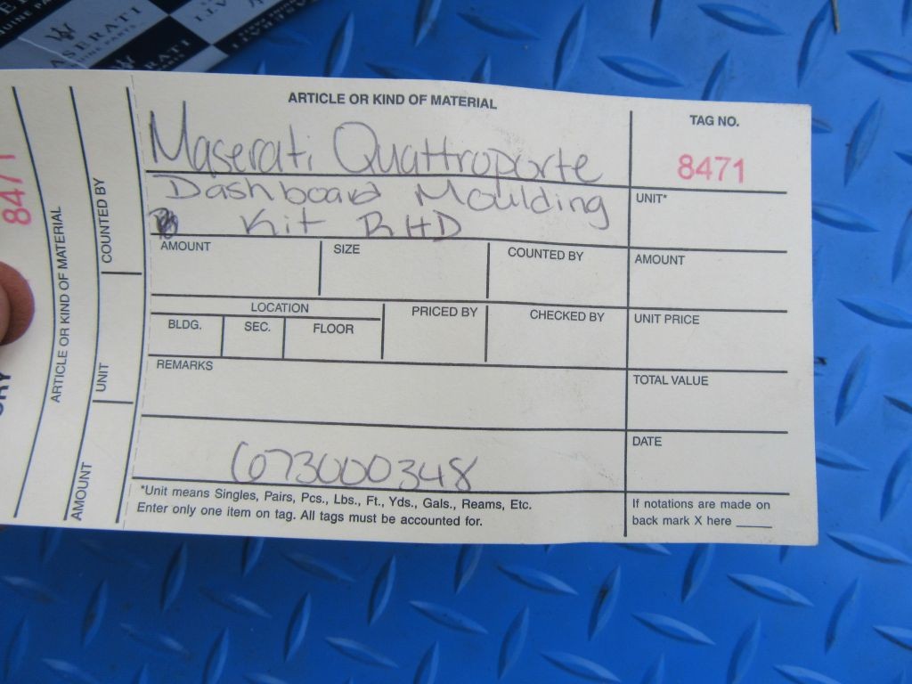 Maserati Quattroporte dash dashboard trim moulding gloss wood #8471