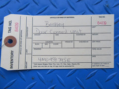 Bentley Bentayga left right rear door control unit #8409