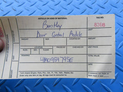 Bentley Bentayga right left rear door control unit #8398