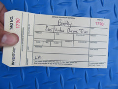 Bentley Continental GT GTC left door window lower chrome trim gasket #1790