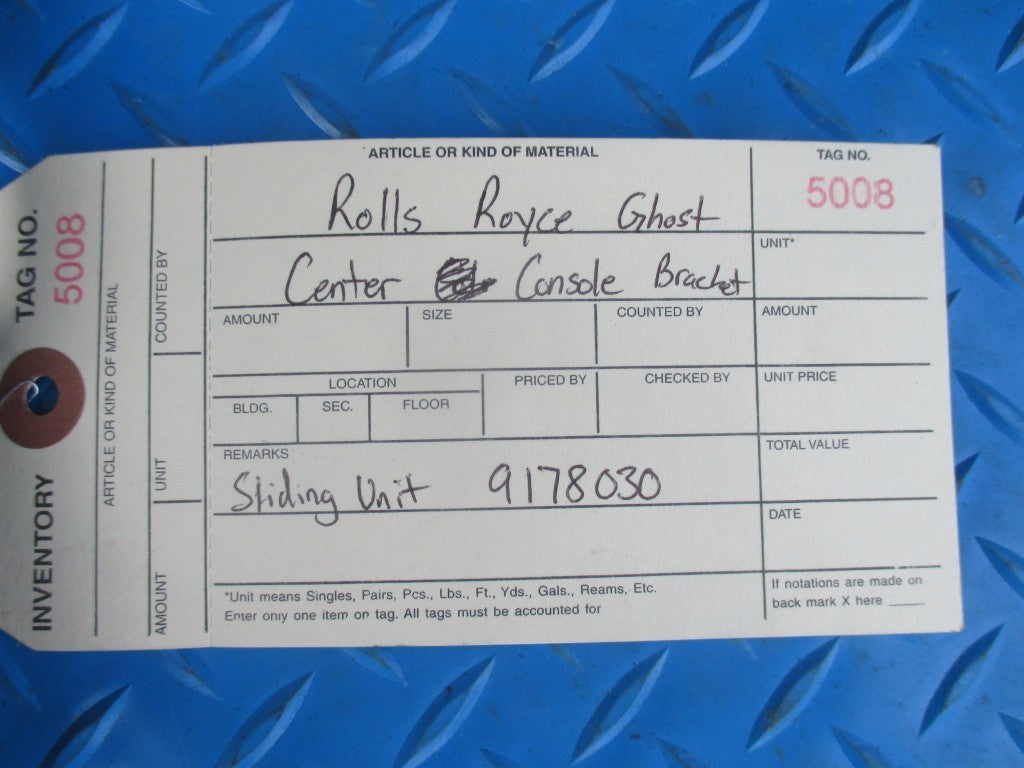 Rolls Royce Ghost center console cupholder sliding unit bracket #5011