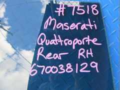 Maserati Quattroporte rear right door glass window #7518