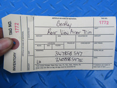 Bentley Continental GT left rear view mirror cowl trim #1772