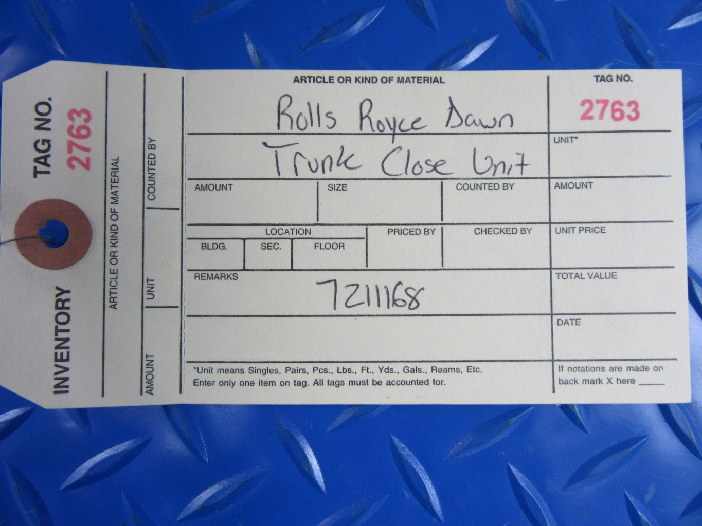 Rolls Royce Dawn trunk closing motor drive unit #2763