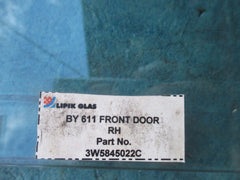 Bentley Flying Spur right rh passenger side front door glass 3w5845026c