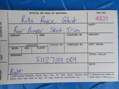 Rolls Royce Ghost rear bumper right skirt trim moulding #4531