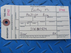 Bentley Continental Flying Spur right inner headlight chrome ring #2742