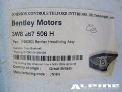 Bentley Continental GT black Headliner