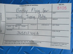 Bentley Flying Spur trunk drive unit tapping plate #5105