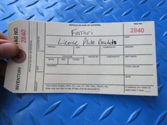 Ferrari 360 430 612 rear license plate bracket #2840