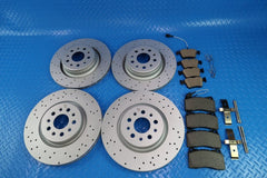 Maserati Ghibli Base front rear brake pads & drilled upgraded rotors #11171
