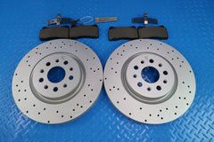 Maserati Ghibli Base front brake pads & drilled upgraded rotors #11173