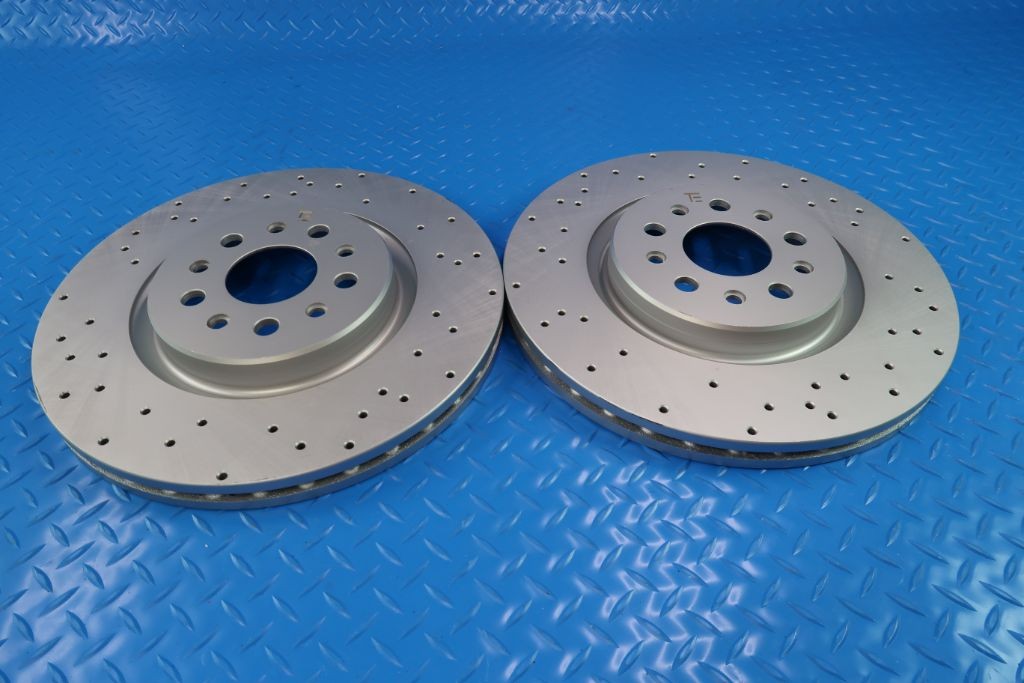 Maserati Ghibli Base front brake rotors drilled upgraded #11174
