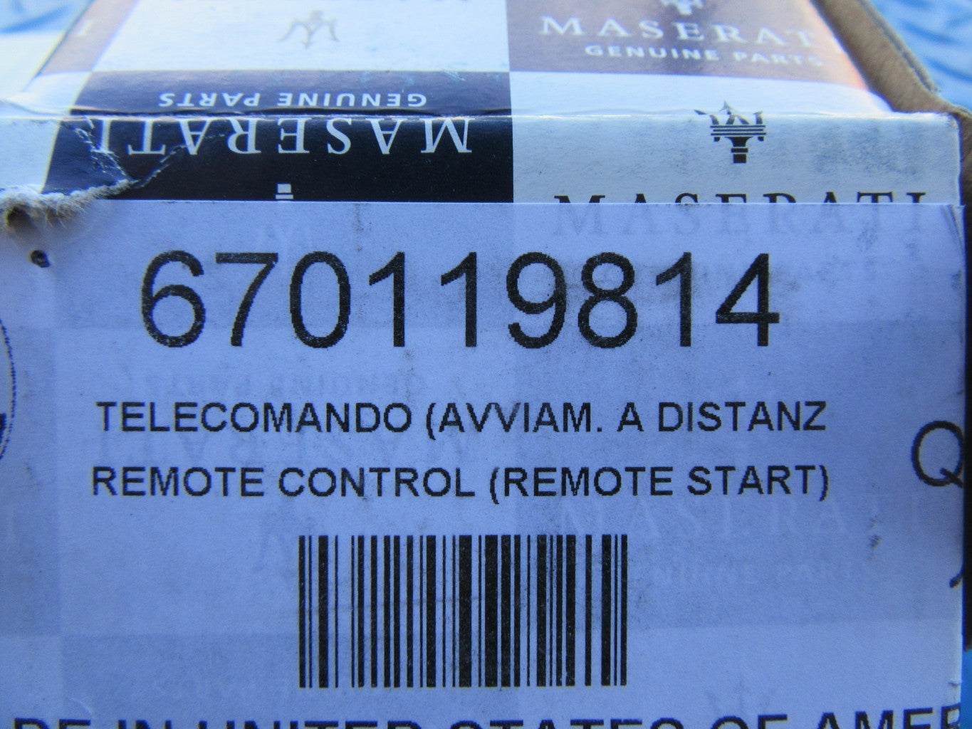 Maserati Quattroporte remote start key fob NEW OEM #2668