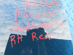 Maserati Quattroporte right rear door window glass #2664