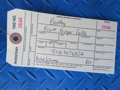 Bentley Continental GT GTC right front bumper grille metal chrome #2646