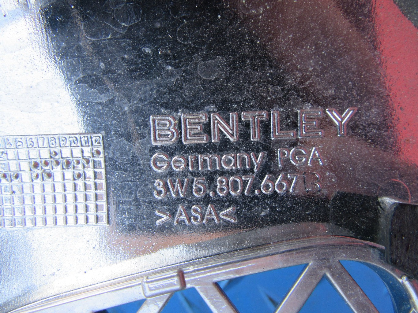 Bentley Continental Flying Spur front bumper grilles set 3pcs metal chrome #2607