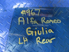 Alfa Romeo Giulia left rear door window glass #0967