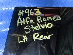 Alfa Romeo Stelvio left rear door window glass #0963