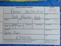 Ferrari 360 430 575 seat adjuster carbon knob #5117