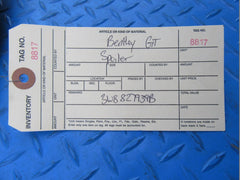 Bentley Continental GT rear trunk boot spoiler #8817