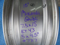 18" Maserati Ghibli front rim wheel #7717