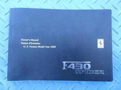 Ferrari 2008 F430 Spider owners manual #2499