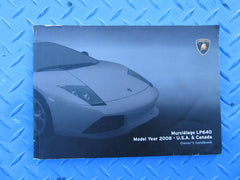 Lamborghini Murcielago LP640 owners handbook roadside maintenance manuals with pouch #2600