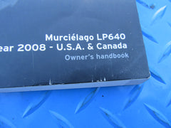 Lamborghini Murcielago LP640 owners handbook roadside maintenance manuals with pouch #2600